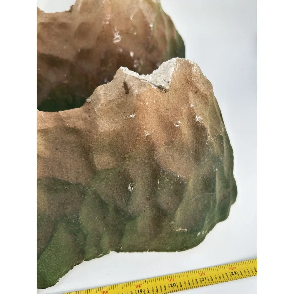 Vintage Molded Styrofoam Mountain Range Backdrop Set Of 2